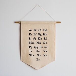 Alphabet Wall Hanging in Cream